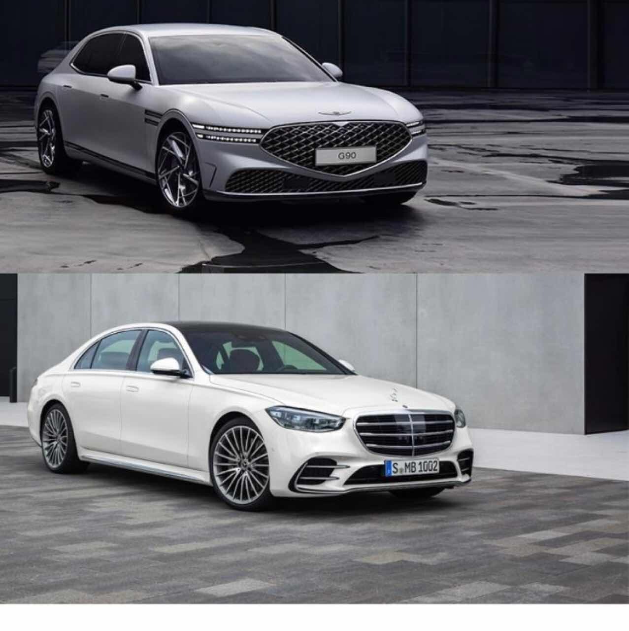 제네시스 G90, 벤츠 S클래스 디자인 비교!  게시글 썸네일