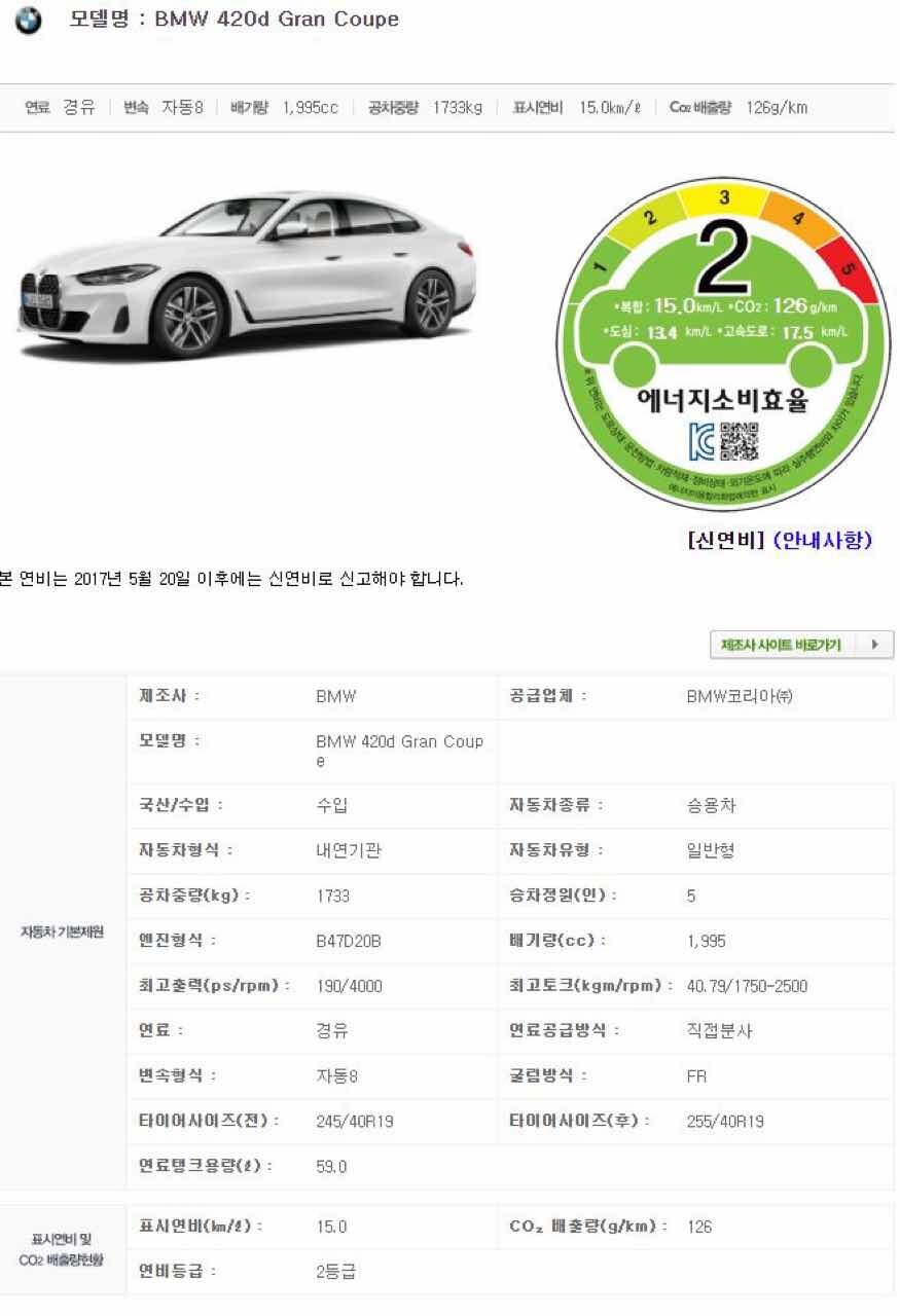 [BMW 뉴스] G26 4시리즈 그란쿠페 인증 통과  이미지8