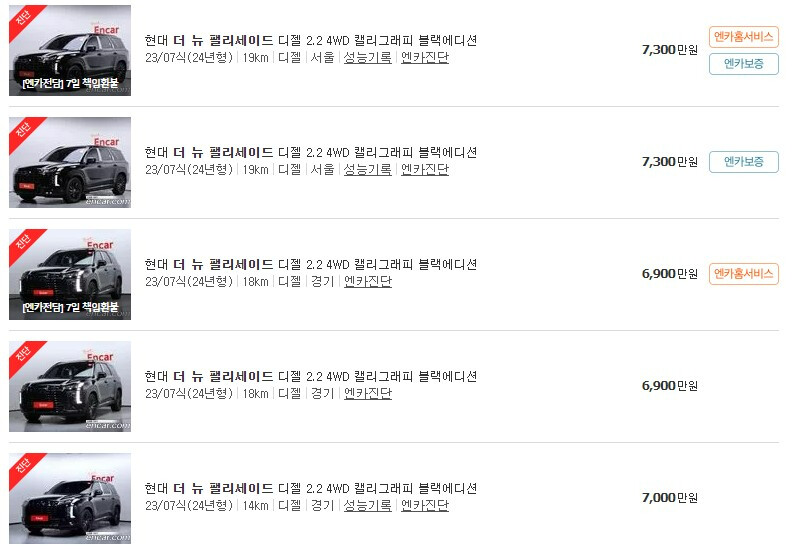 팰리세이드 흑우 에디션 봤습니다  게시글 썸네일