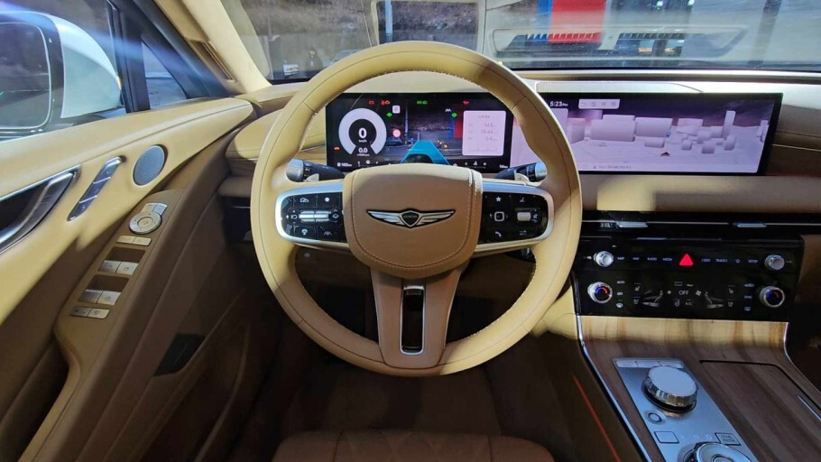제네시스 G80 페이스리프트 전시차 사진  썸네일
