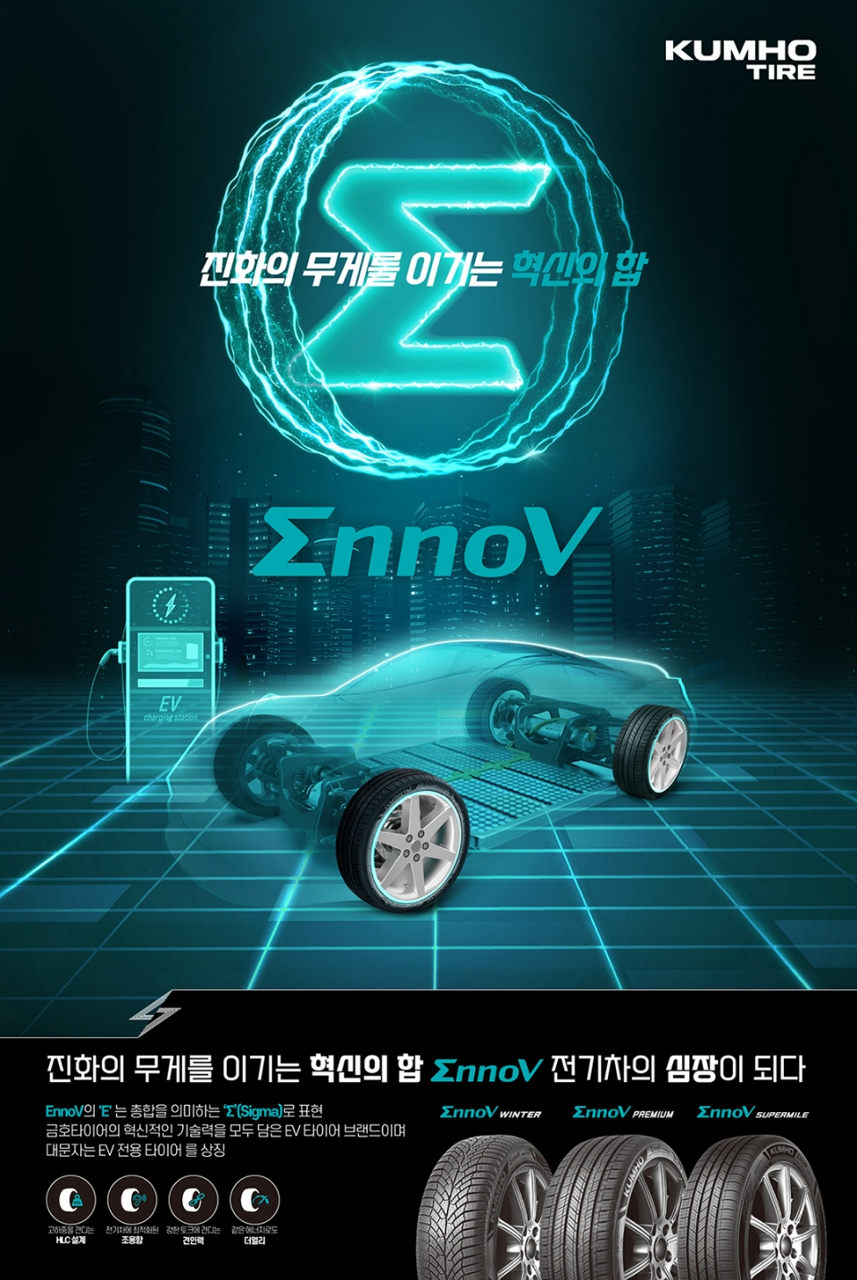 금호타이어, 전기차 전용 브랜드 이노뷔(EnnoV) 출시... HLC 기술이란? 게시글 썸네일