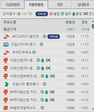 용인 처인구 주유소 기름값 대란났음 근처 형들 빨리 ㄱㄱㄱㄱ  썸네일