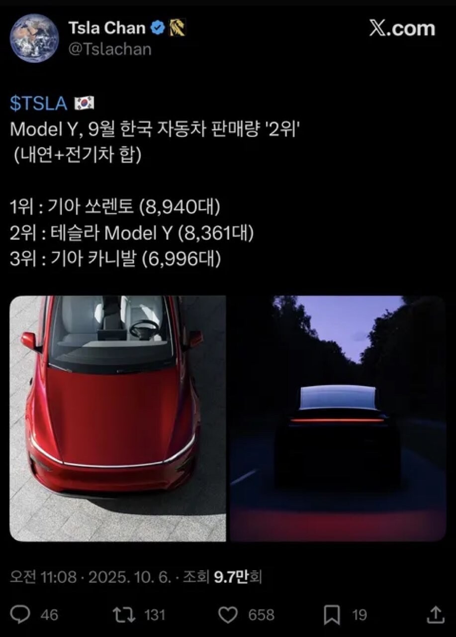 9월 수입 전기차, 브랜드 판매순위 나왔습니다 ㄷㄷ 썸네일