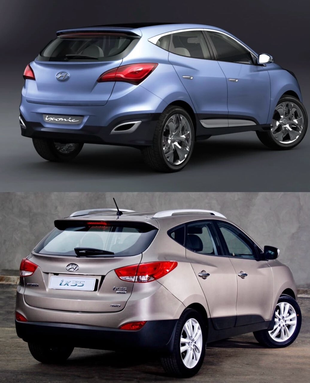 현대 투싼 ix 의 컨셉vs양산 비교 썸네일