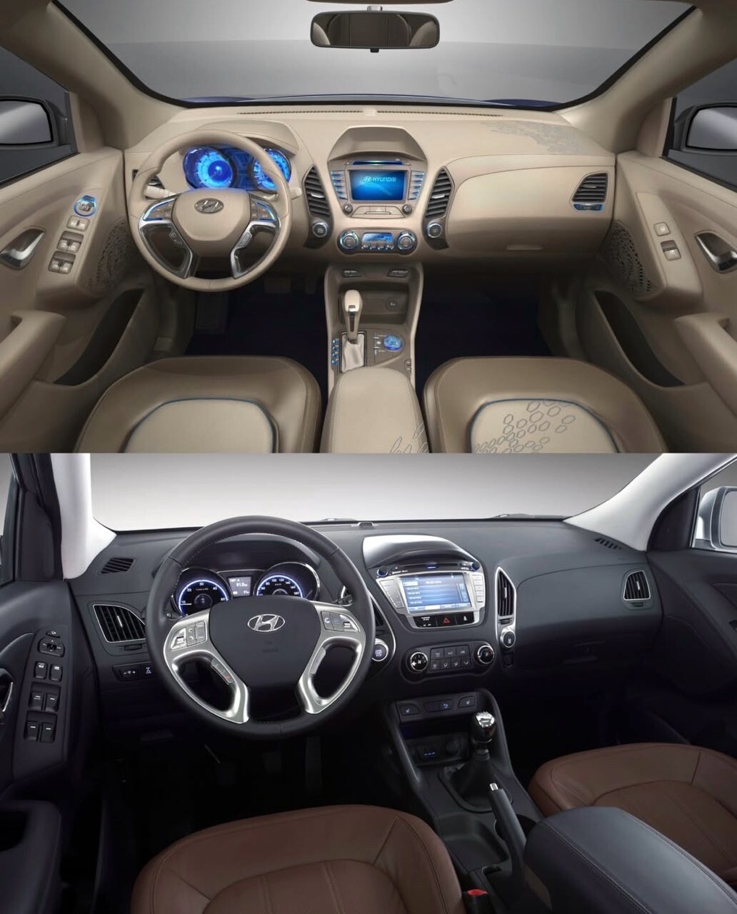 현대 투싼 ix 의 컨셉vs양산 비교 썸네일