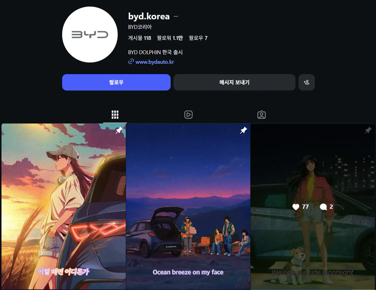 BYD 코리아 이상한 시티팝 마케팅하네 ㅋㅋ 게시글 썸네일