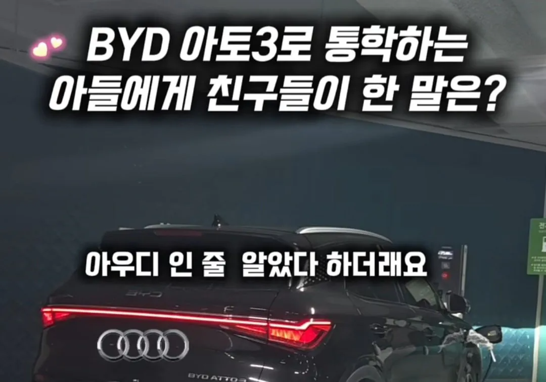 BYD로 통학하는 아들에게 친구들이 한 말  게시글 썸네일