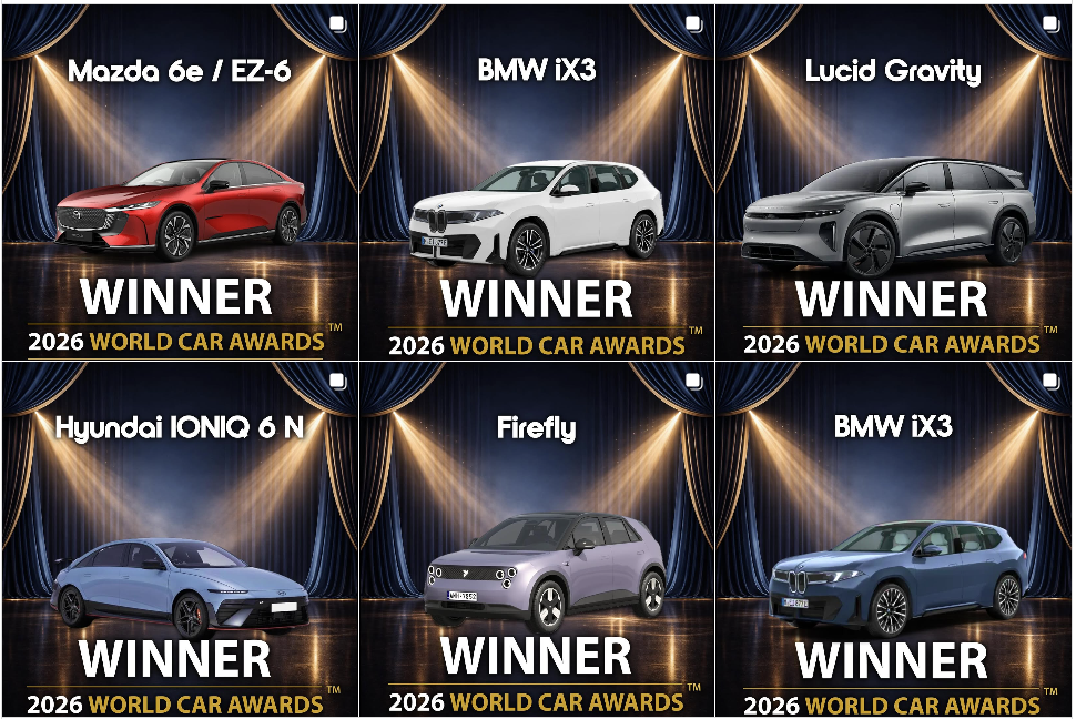 2026 월드카오브더이어 발표, BMW iX3 2관왕 수상 게시글 썸네일