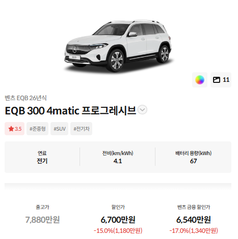 벤츠 EQA, EQB는 장점이 뭐임?  게시글 썸네일