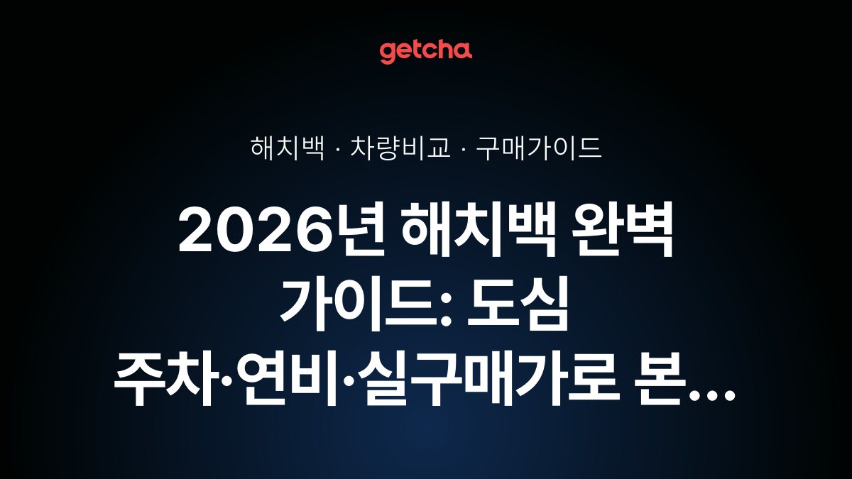 2026년 해치백 완벽 가이드: 도심 주차·연비·실구매가로 본 아반떼N·벨로스터·골프 선택법