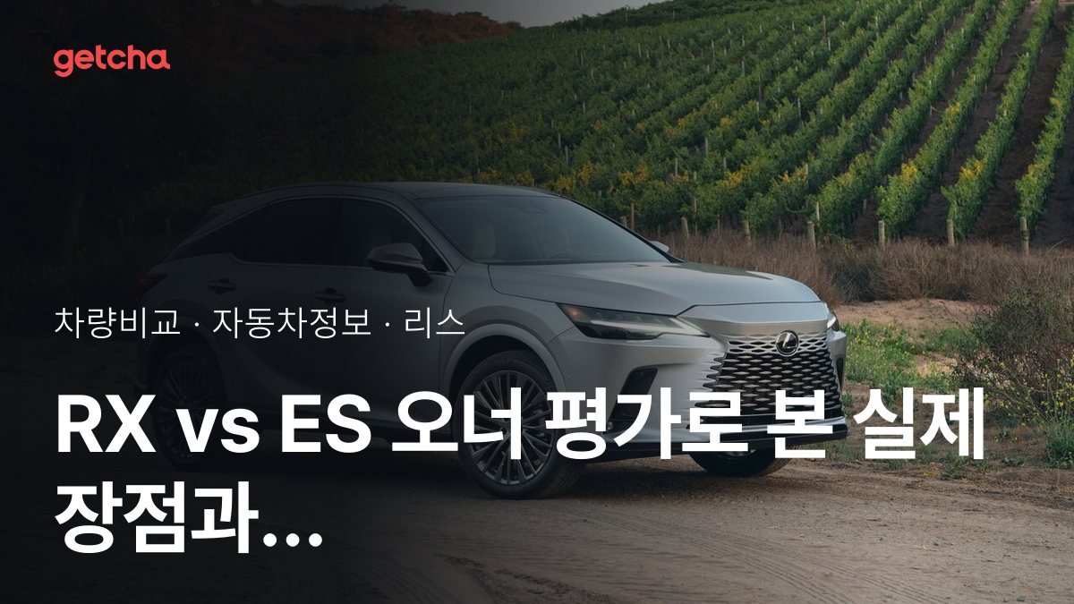 RX vs ES 전문가가 분석한 가심비 비교