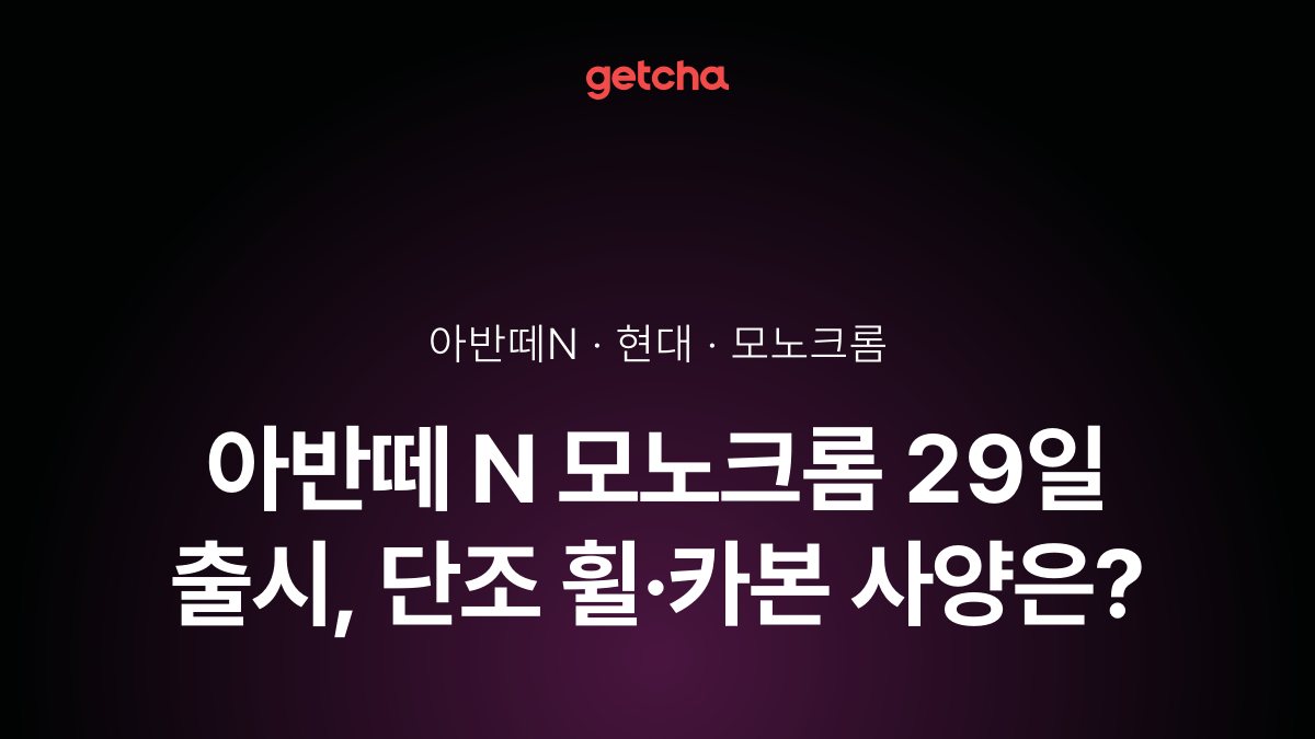 아반떼 N 모노크롬 29일 출시, 단조 휠·카본 사양은?