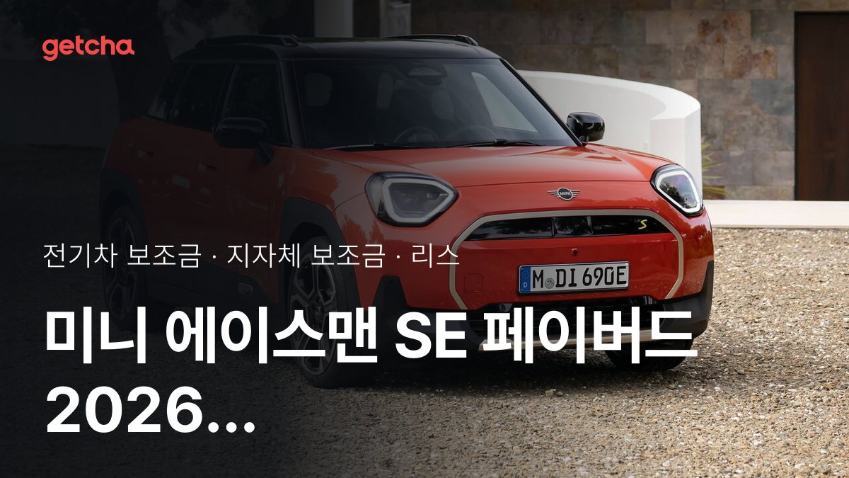 미니 에이스맨 SE 페이버드 2026 지자체별 보조금과 리스·장기렌트 월 납입금