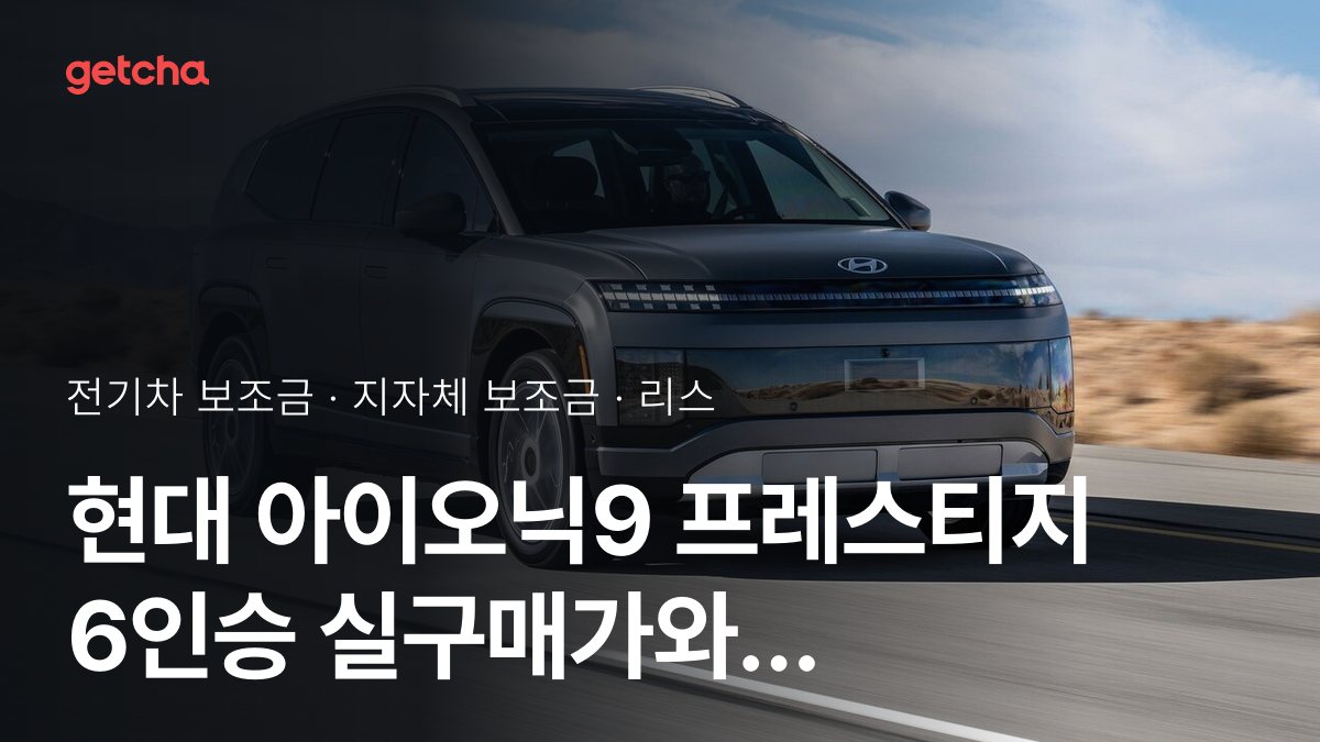 현대 아이오닉9 프레스티지 6인승 실구매가와 지역별 보조금 한눈에 보기