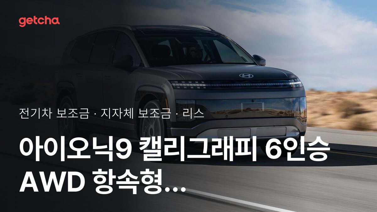 현대 아이오닉9 캘리그래피 6인승 AWD 항속형 블랙잉크 실구매가와 지역별 보조금 한눈에 보기