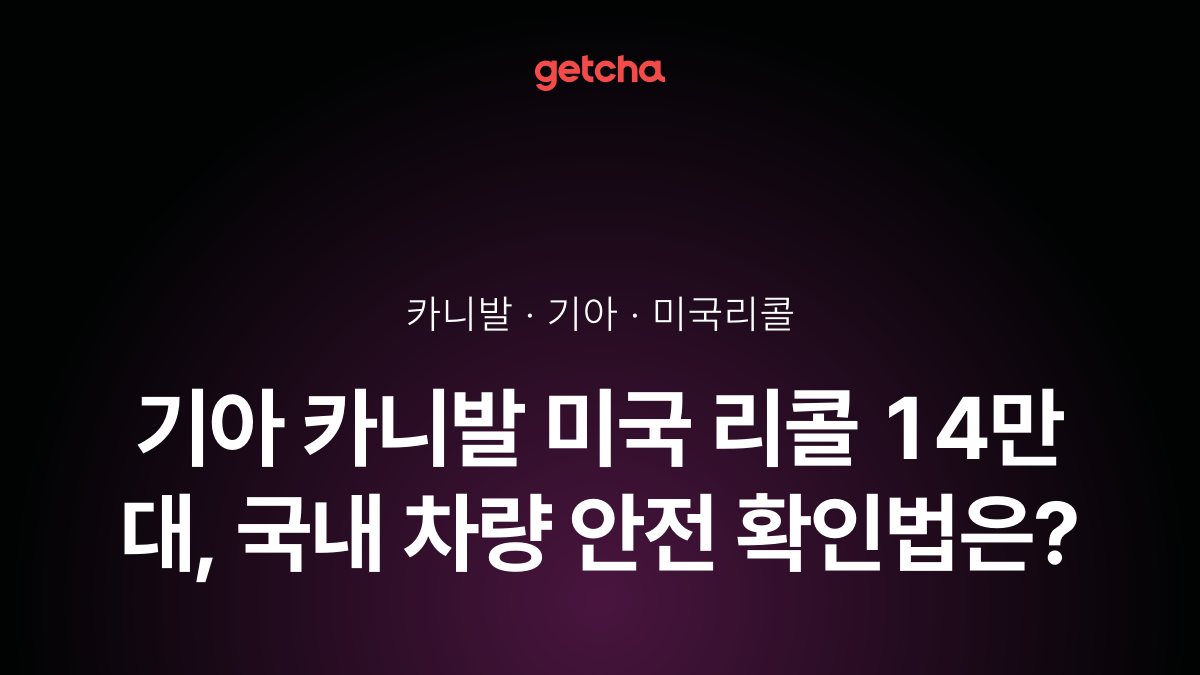 기아 카니발 미국 리콜 14만 대, 국내 차량 안전 확인법은?