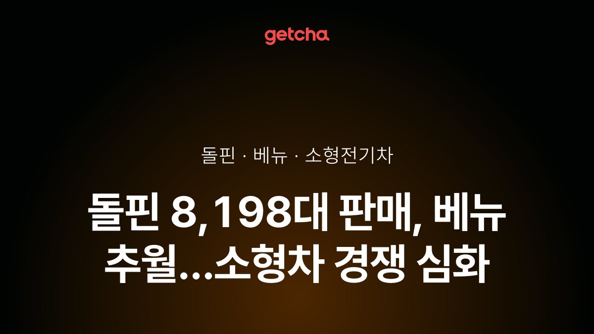 돌핀 8,198대 판매, 베뉴 추월…소형차 경쟁 심화