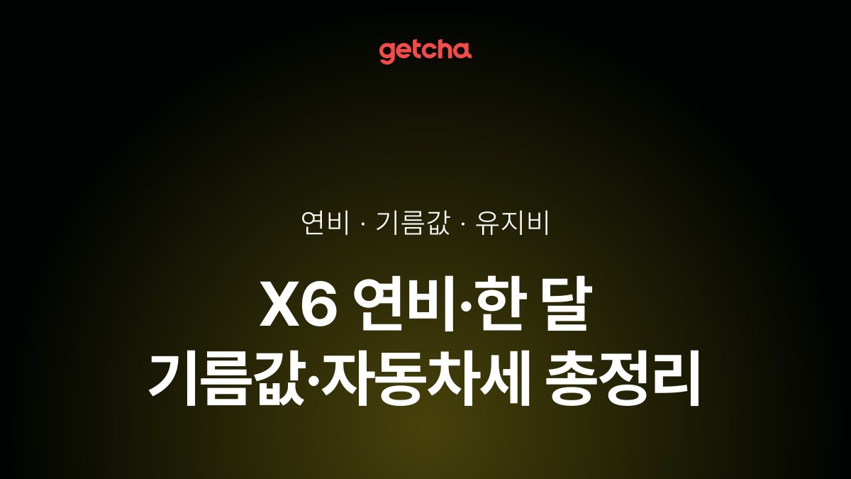 X6 연비·한 달 기름값·자동차세 총정리